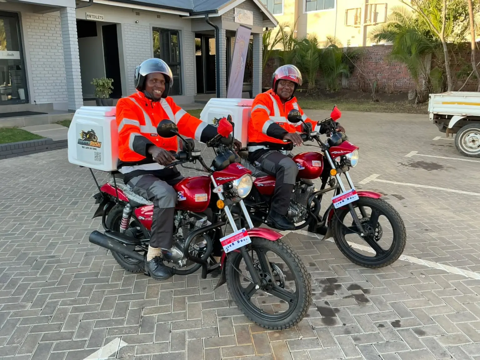 SmoothRush riders in reflective gear